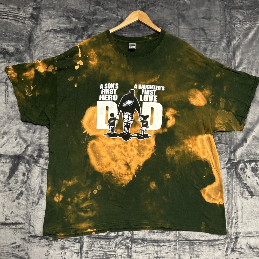 Football Philadelphia Eagles Dad Men's 3X T‎ Shirt Sons First Hero Daughter Love